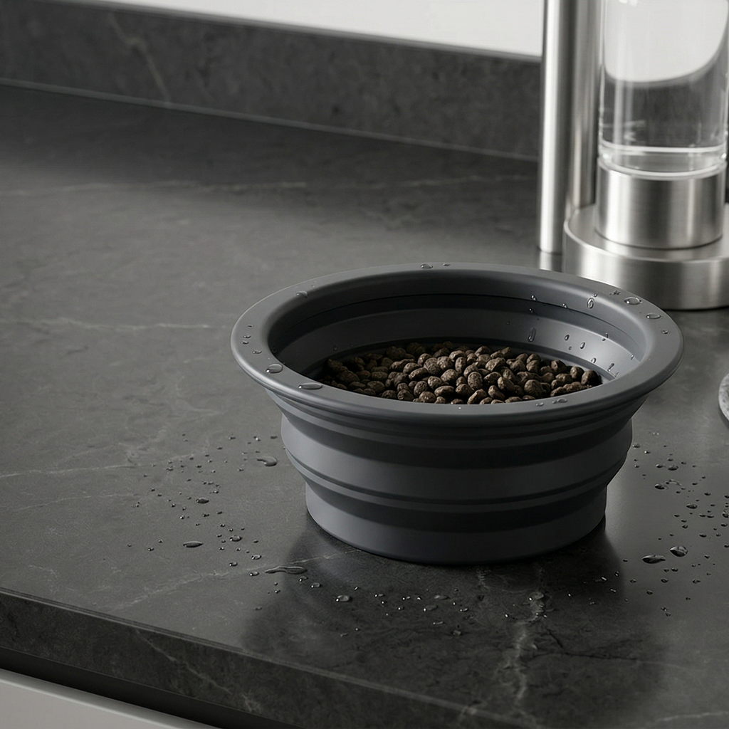 Collapsible Silicone Ice Bowl | Foldable Face Wash Basin with Built-in Ice Tray