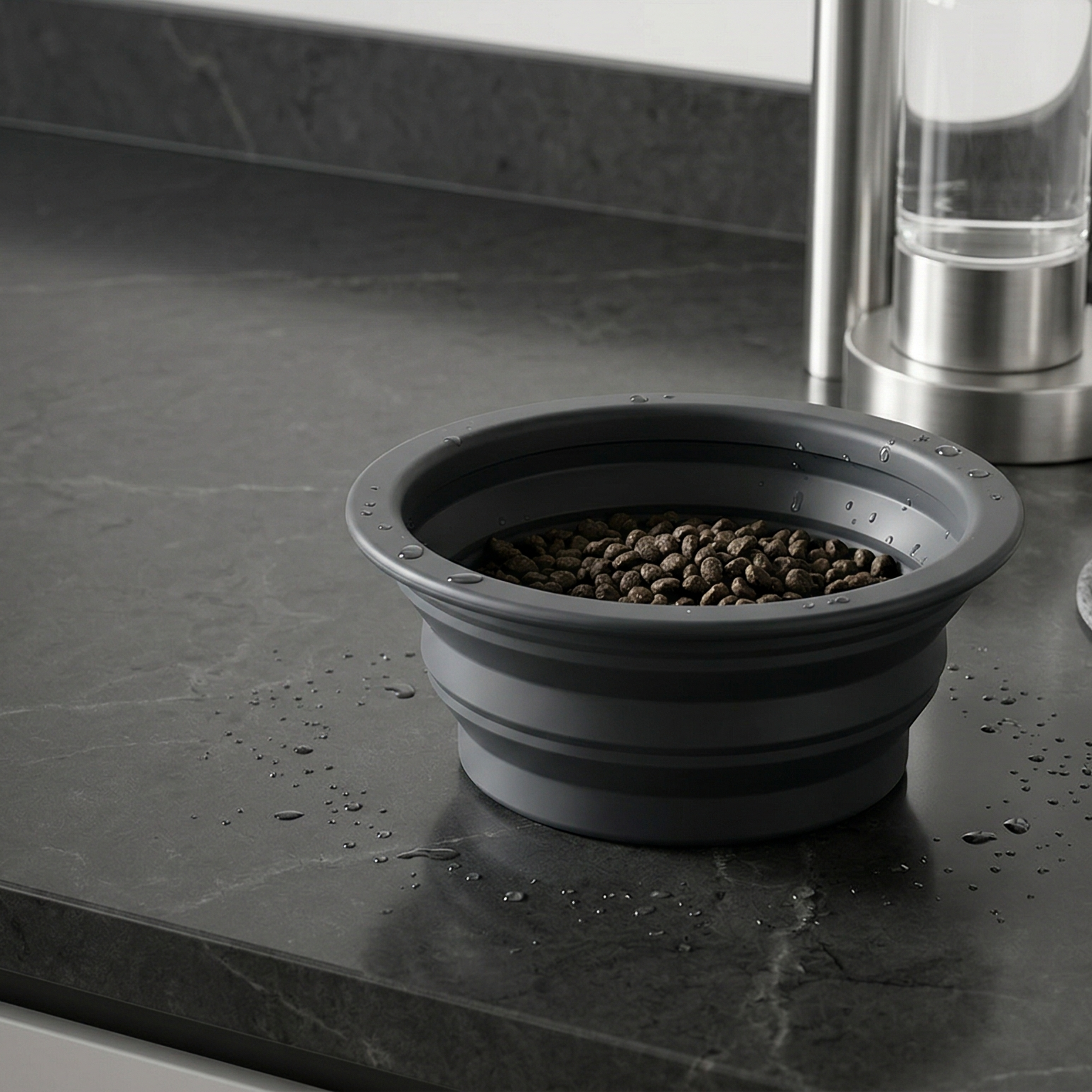 Collapsible Silicone Ice Bowl | Foldable Face Wash Basin with Built-in Ice Tray