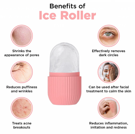 Ice Roller for Face, Ice Roller for Face Massager, Face Ice Roller to Enhance Skin Glow, Shrink & Tighten Pores, Reusable Facial Ice Roller Face Ice Treatment (Multicolor)